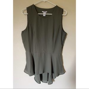 Green Sleeveless Blouse